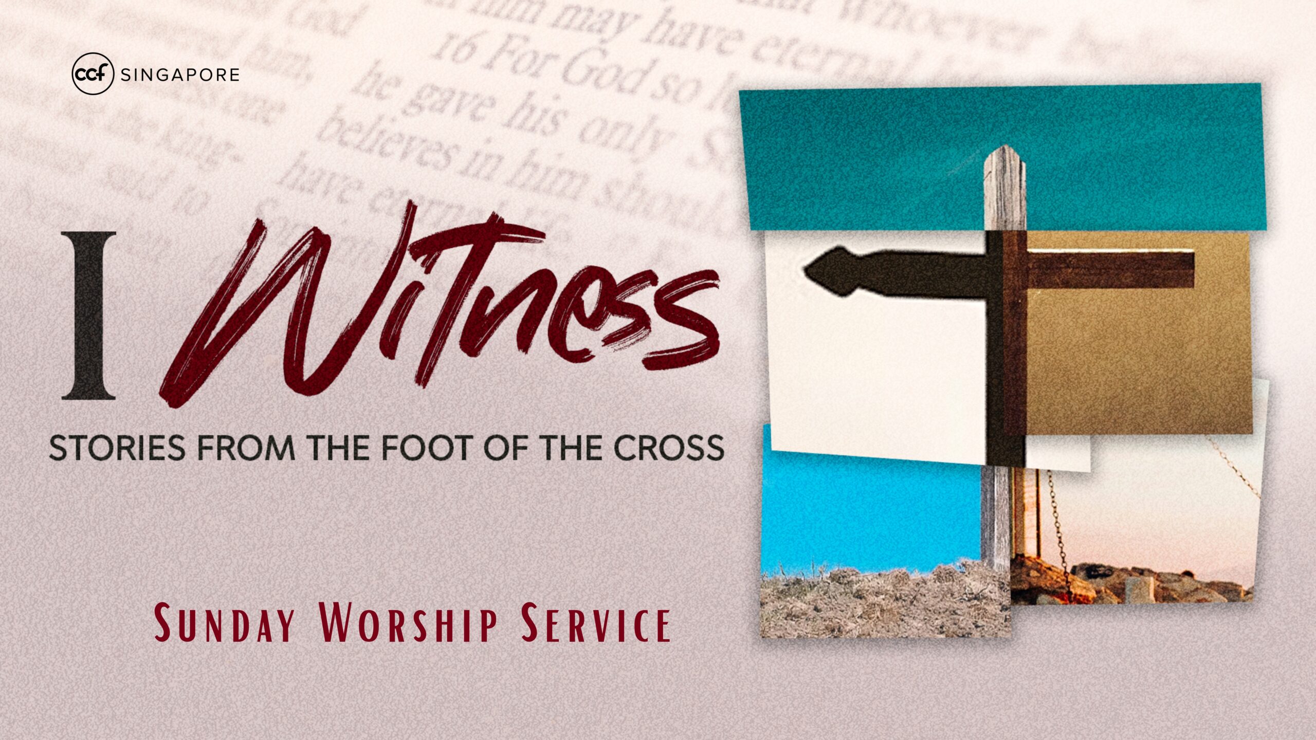 EYE WITNESS 2: More Lessons from People Who Saw Jesus SufferMarch 21 and 22: E